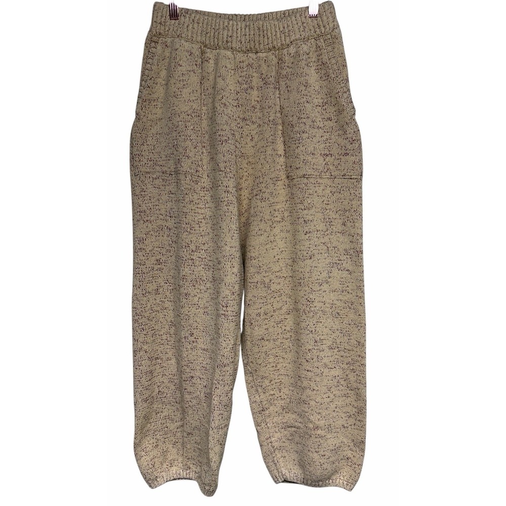 Free People FP Beach Freya Sweater Pants Knit Barrel Jogger Yellow Women's Small